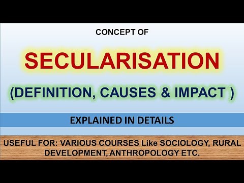 Secularization || Definition || Cause || Effects || English Notes ||