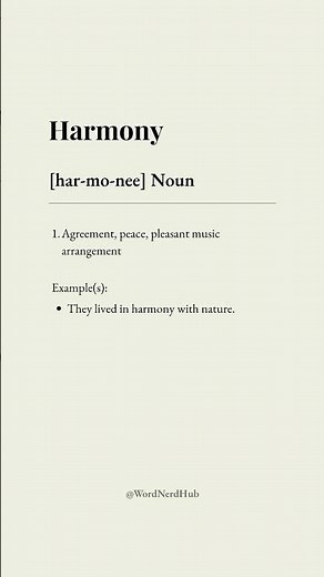 Harmony Meaning • Daily English Word