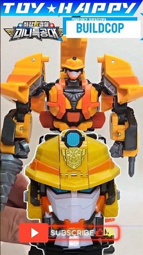 Transform BUILDCOP MiniForce Supercops Head mode to robot mode
