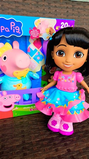 Dance Dora + Evie Oinks Snuggles | Satisfying Unboxing #shortsfeed #toys #Unboxing #peppa #Dora