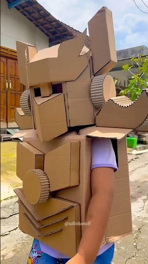 Making a ROBOT COSTUME from cardboard #creative #diy #robot #toys