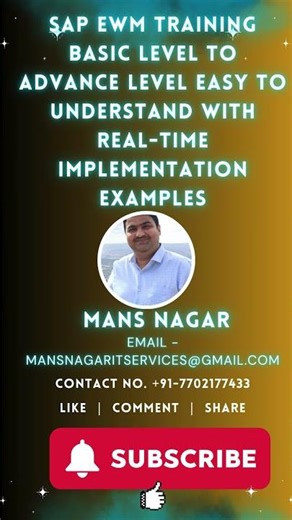 SAP EWM TRAINING , Mans Nagar