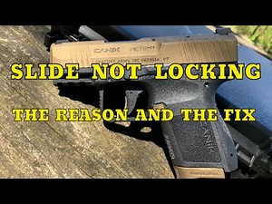 Canik MC9 Slide Not Locking Back Fix.