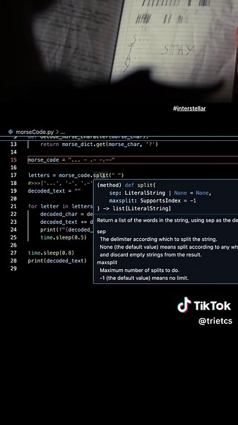 Giải mã mã Morse 'STAY' trong Python