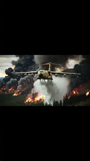 Heroic Aircraft Blasts Raging Mountain Wildfire