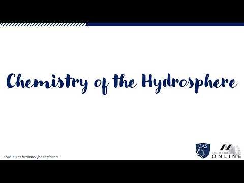 Lesson 25 Chemistry of Hydrosphere