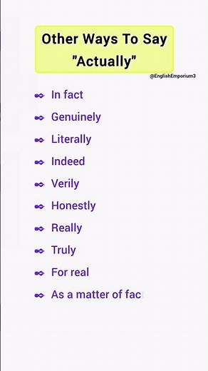 Other Ways To Say "Actually" // Synonyms ‪@EnglishEmporium3‬ #effortlessenglish #synonyms #shorts