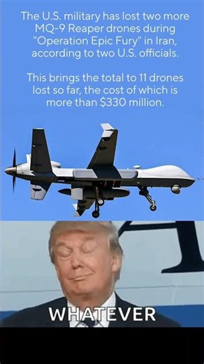 U.S. Lost $330M in Reaper Drones During Operation Epic Fury