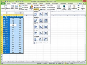 Excel - Créer un Graphique en forme de Pyramide des âges