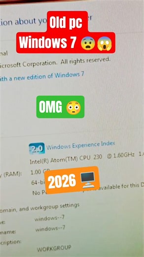 windows 7 old pc 😱🖥️