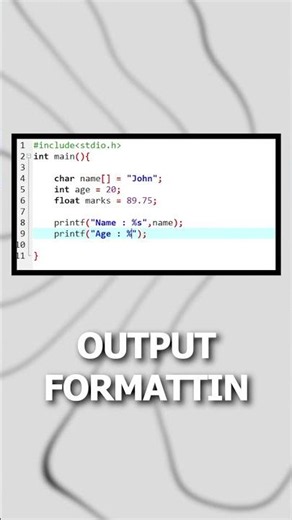 Day 4/60: printf() Formatting in C | Learn C Language in 60 Seconds | ‪@MentraCoder‬ |