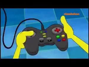 Spongebob playing Geometry Dash