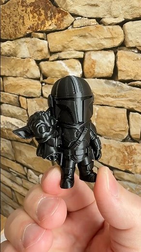 3D Printer Prints Amazing Mandalorian and Grogu Figurine #3dprinting