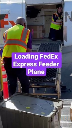 FedEx Express Feeder Plane Getting Loaded