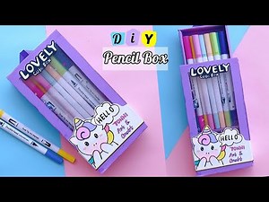 How to make a paper pencil box | DIY paper pencil box idea /Easy Origami box tutorial / Origami