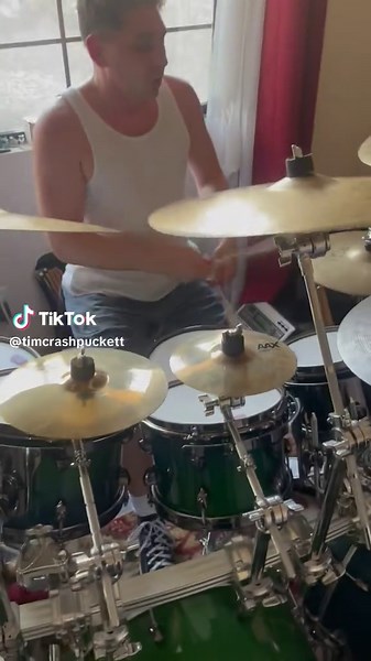 Trying to reach the next level in extreme drumming. Working on switch-blasting and left hand gravity’s. Not there yet, but with work we’ll get there. You can never stop learning. There’s always a way. #kickaxis, #sjcdrums, #sabiancymbals, #crypticfuneral666