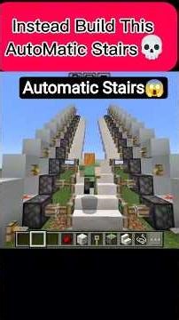 Automatic Stairs Tutorial💀#shorts #youtube #minecraft