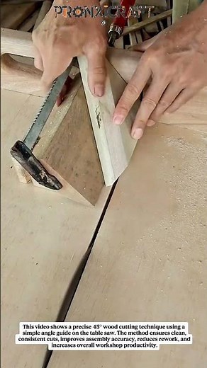 Accurate 45° Wood Cutting Technique | Smart Table Saw Guide for Perfect Angles
