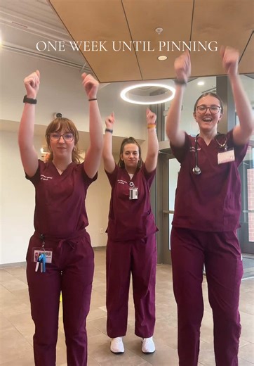 We are freaking out because we only have ONE WEEK LEFT until PINNING!! #pinning #soexcited #nursing #nursingstudent #nursetok #nursesweek #fyp #graduation #nursingschool
