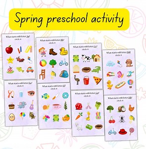 Spring Activites for Kids,alphabates With Pictures,printable Spring Fun Work,preschool Activity - Etsy Australia