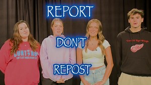 When you encounter harmful or inappropriate content on social media, remember to take action by reporting it instead of simply reposting. Reporting helps keep the online community safe and prevents the spread of negativity. #ReportDontRepost | Huron Valley Schools