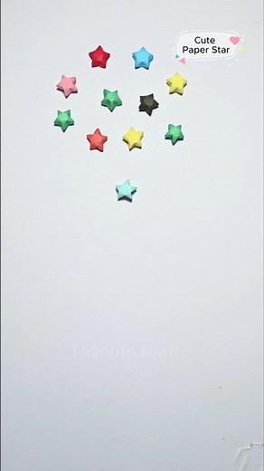 Cute Mini Paper star 🌟 ✨️ Making Tutorial ideas #crafting #DIY #tutorial
