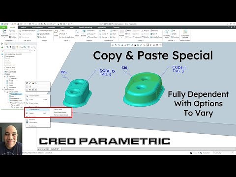 Creo Parametric - Copy & Paste Special - Fully Dependent with Options to Vary