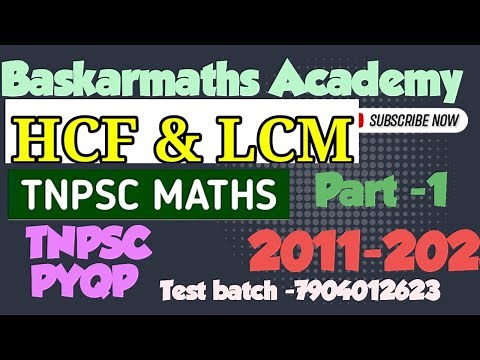 Hcf and Lcm //Part -1//Tnpsc PYQP //2011-2025//‪@baskarmaths‬