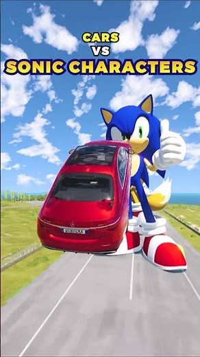 Cars VS Sonic Characters 🚗 | BeamNG.drive #shorts