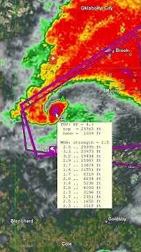2013 Moore Oklahoma EF5 seen through the eyes of 3d radar software. #moore #ef5 #2013 #radar