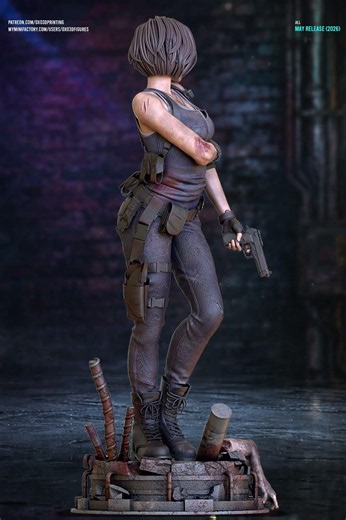 Jill Valentine 3D Print Miniature Figure! #3dprinting #miniaturepainting #residentevil