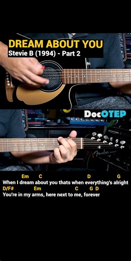 23K views · 215 reactions | Dream About You - Stevie B (1994) Easy Guitar Chords Tutorial with Lyrics Part 2 REELS | Doc OTEP Studio | Facebook