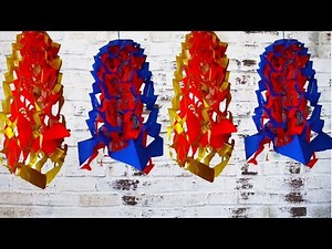 Wall hanging decoration with paper.Paper lantern decoration.