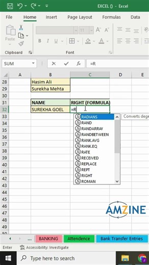 Learn to use Right function on Excel. Join our Excel training course today.#ComputerInstitute #excel