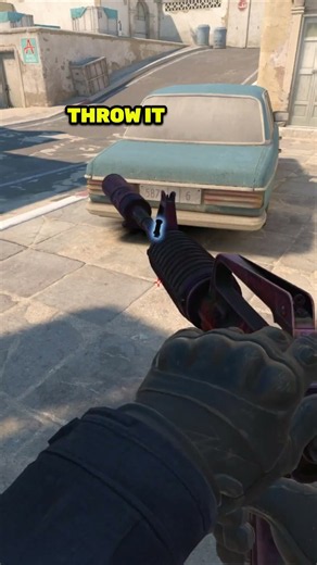 Long Self Flash From Car On Dust 2 CS2 #shorts #cs2