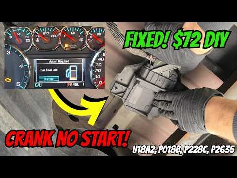 New Duramax Fuel Pump Control Module DIY | U18A2, P018B, P228C, P2635 | Crank NO Start! | 8K