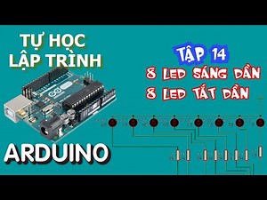 Self learning Arduino Programming #14 |Programming Arduino to control 8 LEDs that gradually fade out