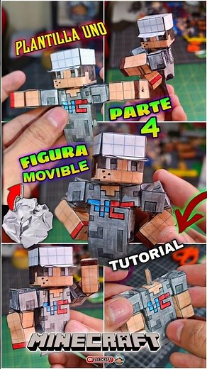 tu propia figura de #minecraft movible #short #papercraft #skibiditoilet #shorts #roblox #fyp #fnaf
