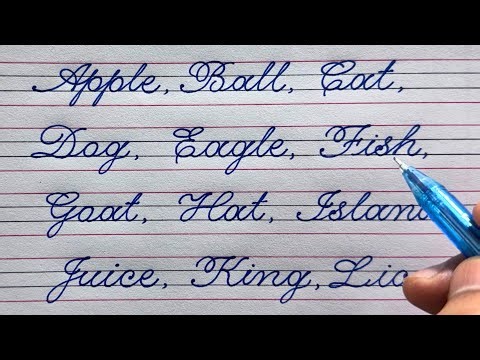 Cursive Writing A to Z Words | Easy Beautiful Handwriting Practice