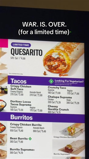 Taco Bell Quesarito Returns for a Limited Time Offer
