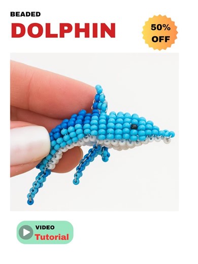 Beaded Dolphin Jewelry – Necklace & Earrings Set, Handmade Beads Design and Personalized Gift for Her | Digital Download - Etsy Canada