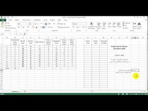 Single server queue problem- part 1 (with Excel)