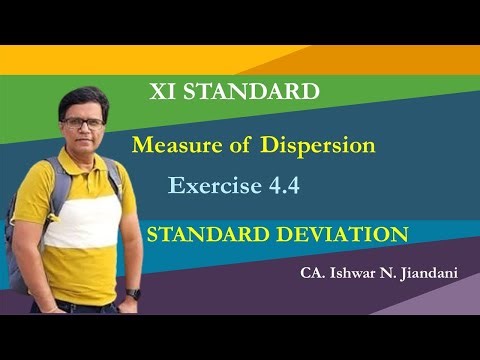 Chapter 4 Measure of Dispersion | Standard Deviation | Statistics Class 11 | Exercise 4.4 | GSEB