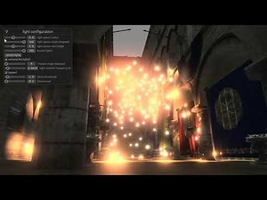 Clustered forward rendering with 256 point lights and bloom