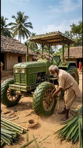 Amazing Bamboo Machine Built by Village Craftsman