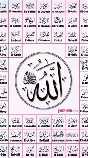 Allah'ın 99 ismini yaydım