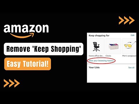How to Remove Keep Shopping For on Amazon !