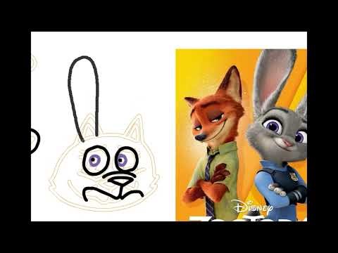 Nick and Judy in the Y2K cartoon style (Drawing speed up)