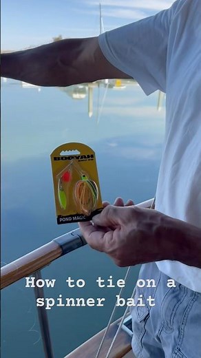 How to tie on a spinner bait #fishingholiday #fishingvacation #learnfishing￼ #spinner #spinnerbait