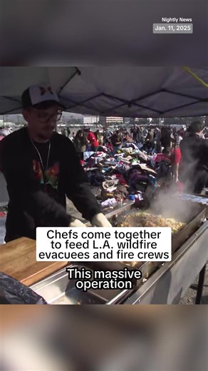 Chefs help feed people seeking shelter from the California wildfires and the emergency responders fighting those fires. | NBC News